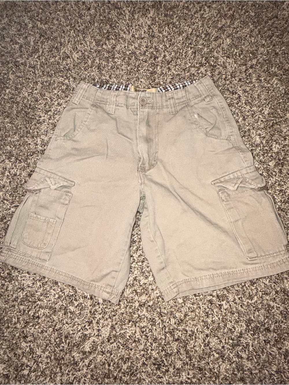Boys Cargo Shorts in Light Khaki